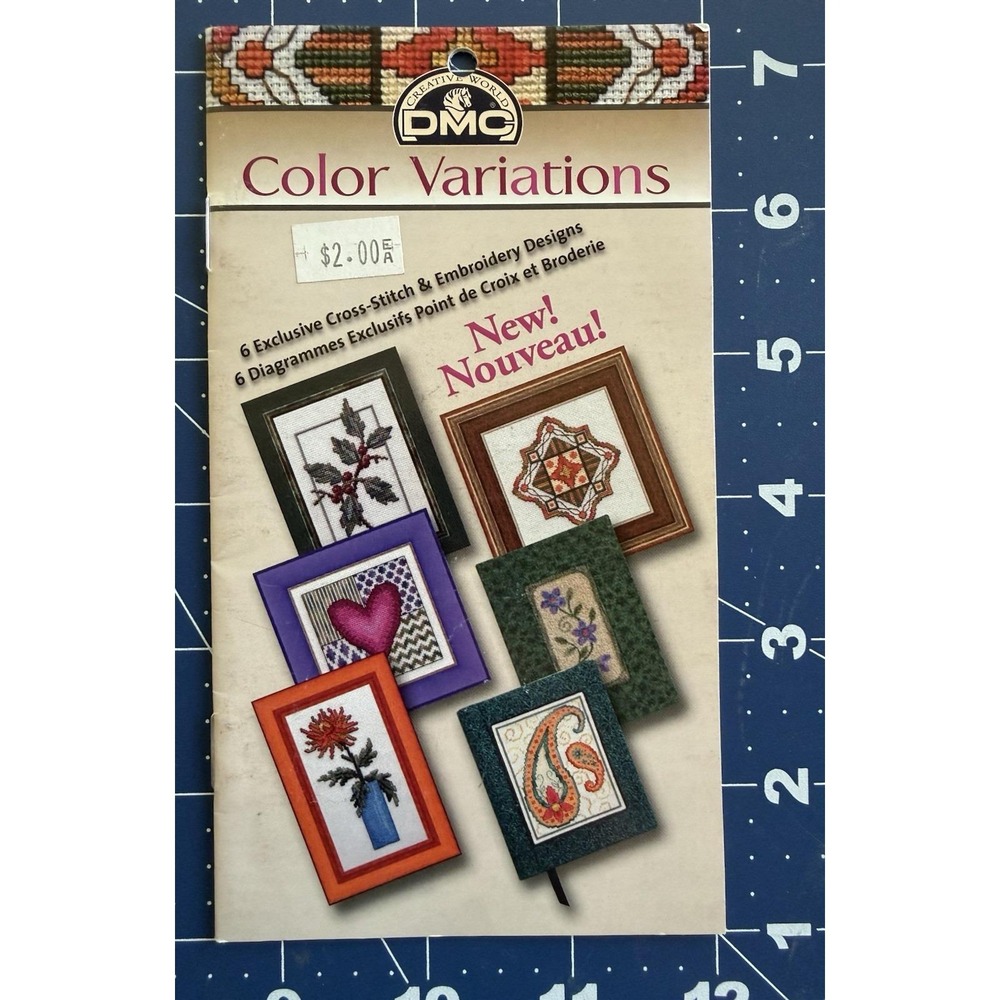 DMC Color Variations Booklet w 6 Exclusive Cross Stitch Designs